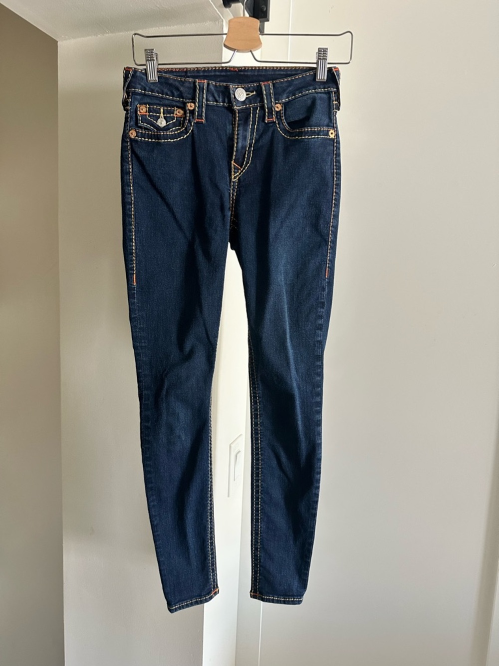 True Religion Billy Super T Skinny Jeans High Rise 28 Dark Wash - Picture 7 of 8